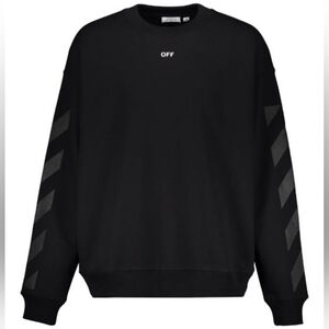 Off-White c/o Virgil Black Cornely Cotton Sweatshirt Size L Oversized Fit